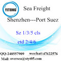 Shenzhen poort LCL consolidatie naar Port Suez